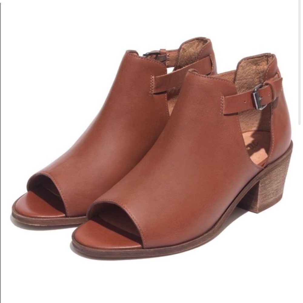 Madewell The Pierce Open Toe Cut Out Ankle Boot size 8.5